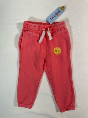 NWT Cat & Jack Toddler Coral Jogger Pants Size 2T